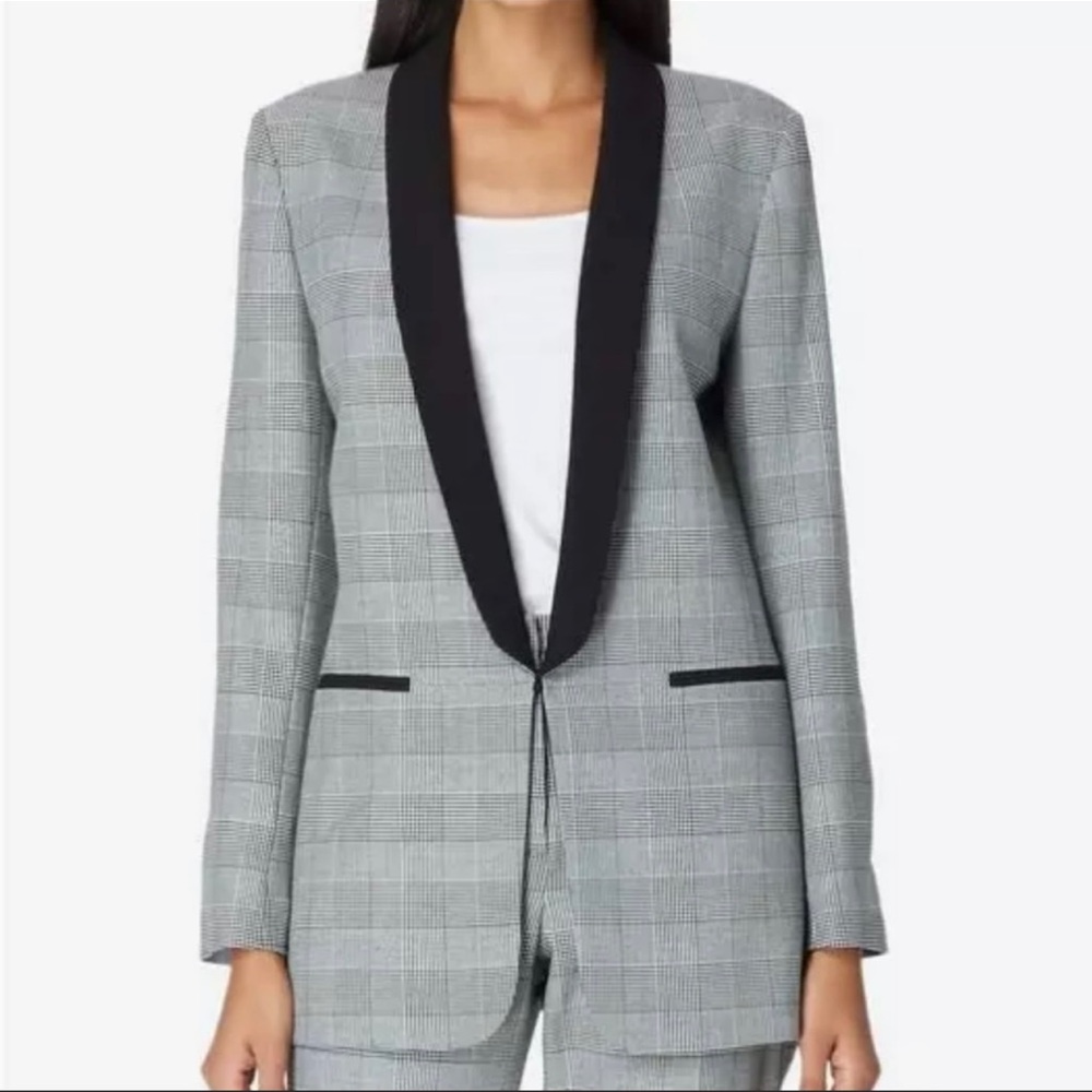 Tahari Arthur S Levine Houndstooth Blazer size 0P